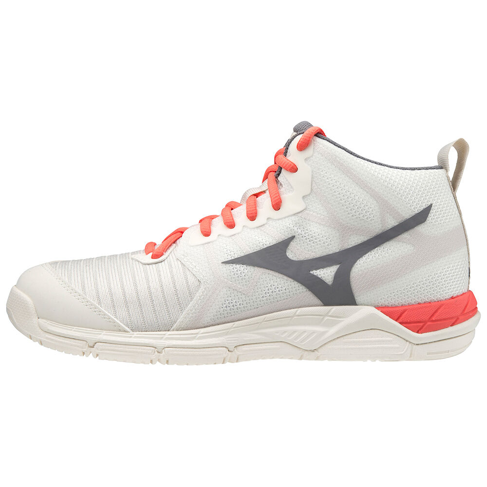 Sapatilhas Voleibol Mizuno Wave Supersonic 2 Mid - Mulher - Branco - EHGMF4196